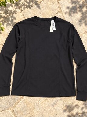 Victoria's Secret PINK Black Long-Sleeve Crew Tee